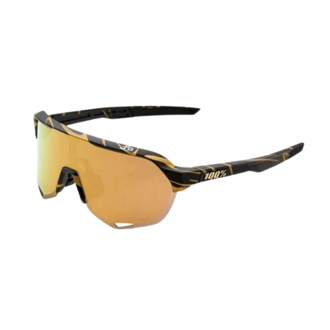 100% S2 Peter Sagan LE Metallic Gold Flake Gold Lens Sunglasses