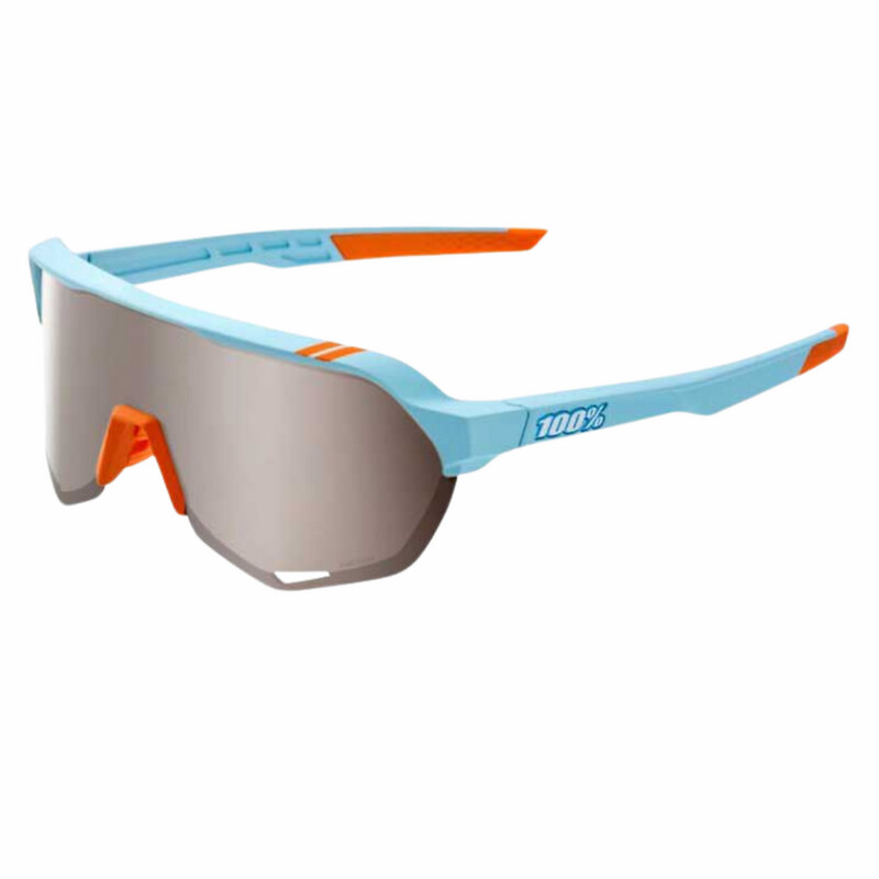 100% S2 Sunglasses Soft Tact Two Tone Hiper Silver