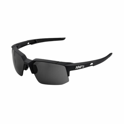 100% Speedcoupe Sunglasses Soft Tact Black Smoke lens