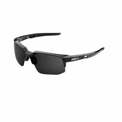100% Speedcoupe Sunglasses Polished Black Grey Peak