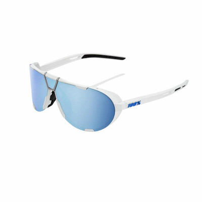 100% Westcraft Soft Tact White Hiper Blue Sunglasses