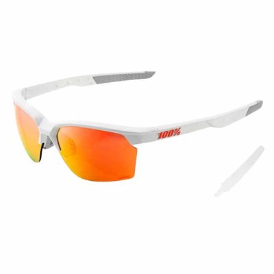 100% Sportcoupe Sunglasses Soft Tact Hiper Red Mirror lens