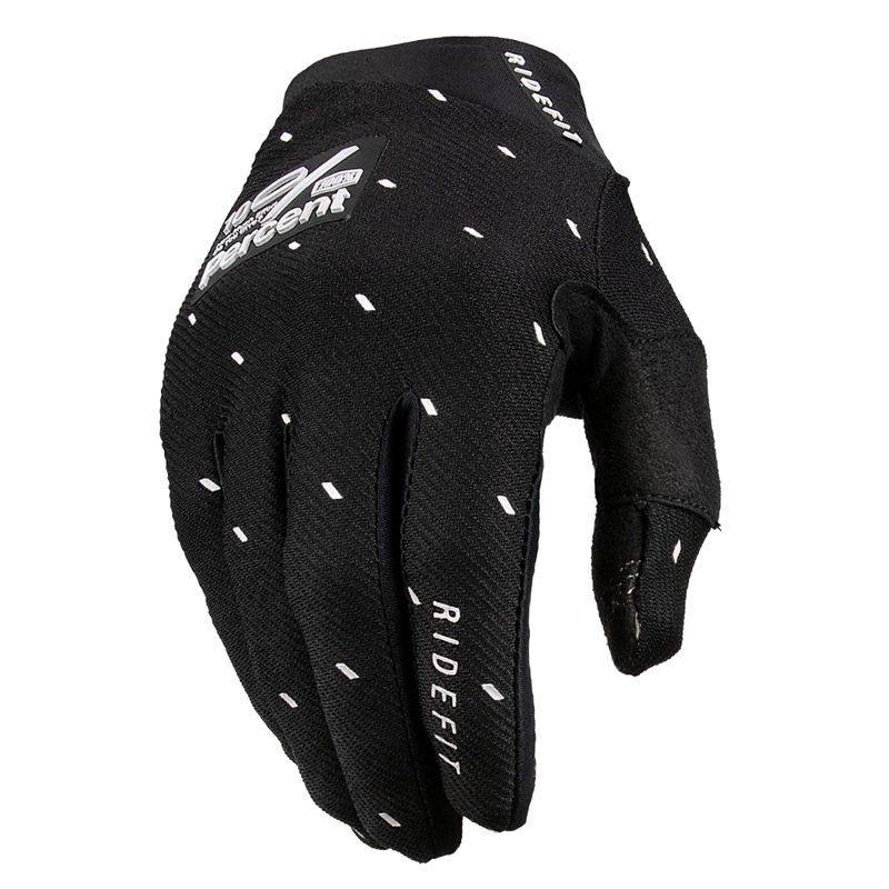 100% Ridefit Cycling Gloves Slasher Black