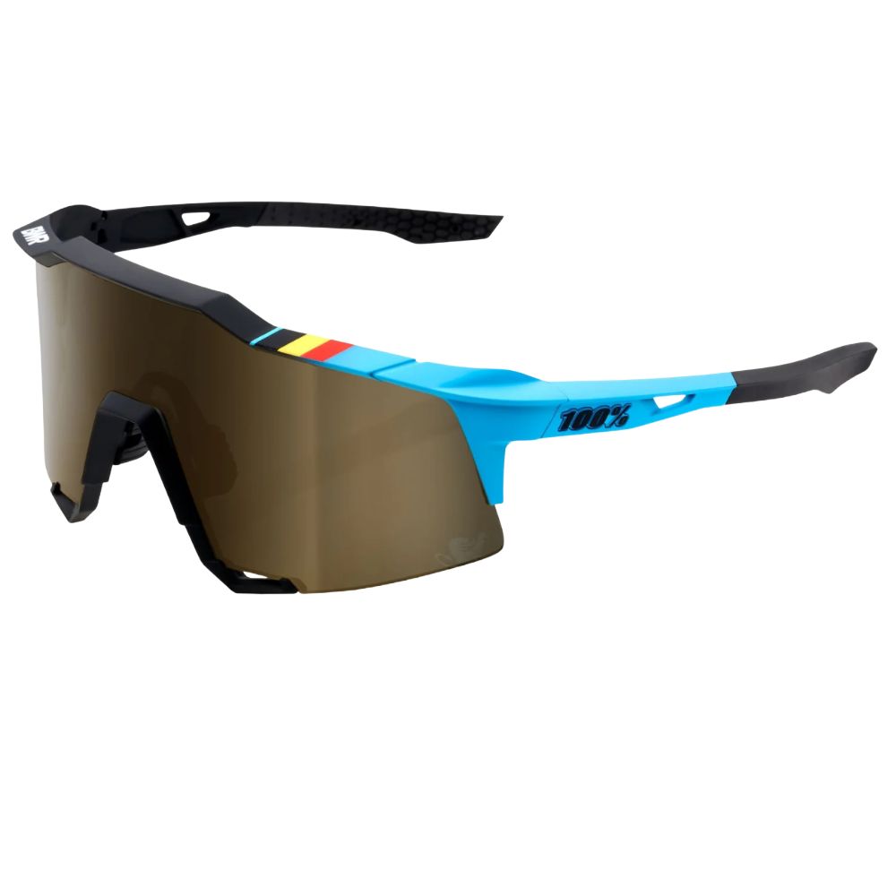 100% Speedcraft BWR Black Gold Mirror Lens Sunglasses