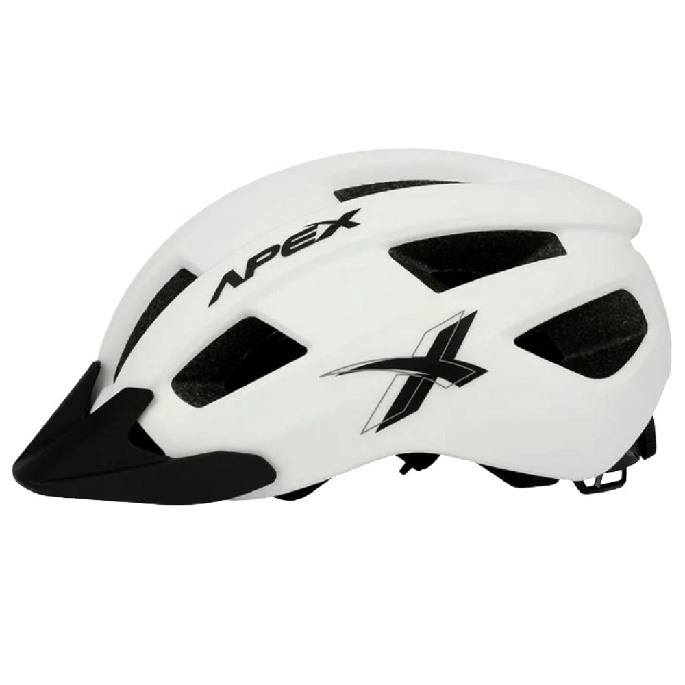 Apex Atom Adult MTB Helmet Matte White