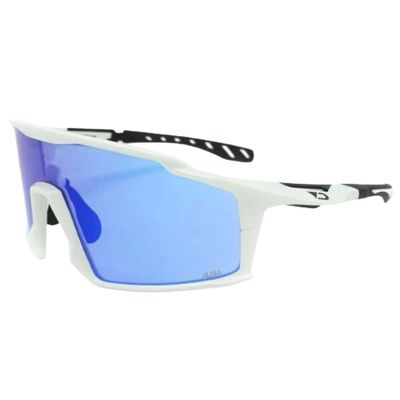 Darcs Peak Gloss White Blue Revo Aura HD Sunglasses