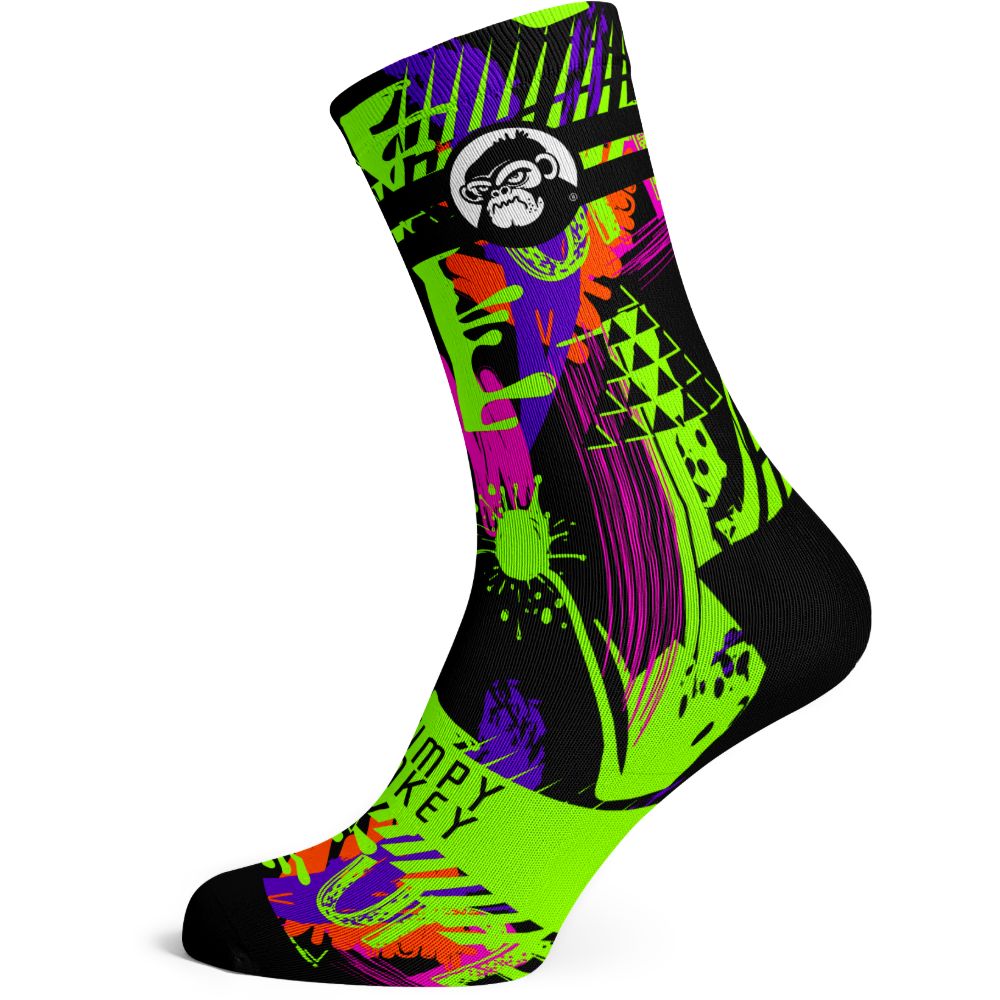 Grumpy Monkey Lumo Paint Socks
