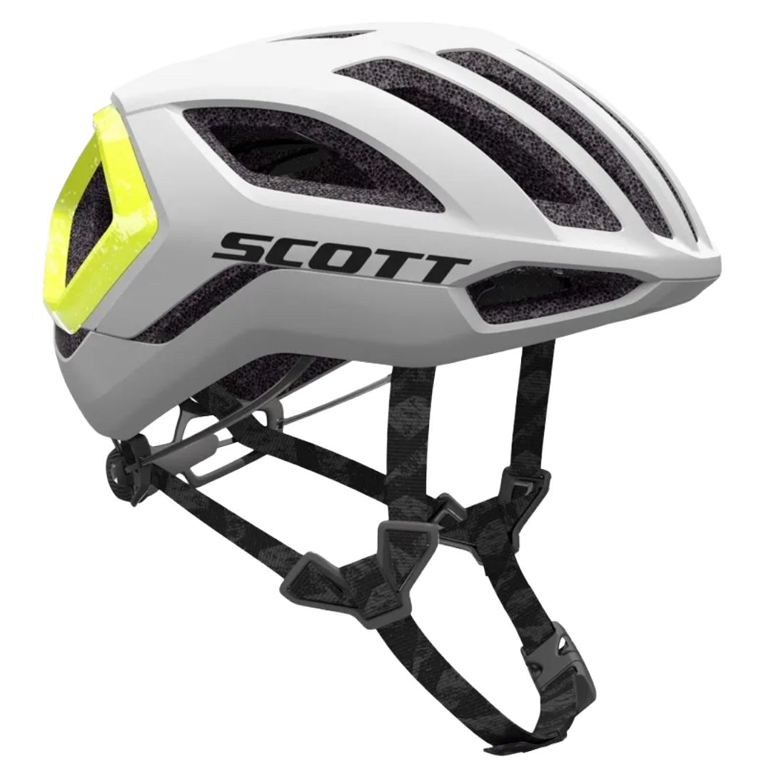 Scott Centric Plus Rainbow White Yellow Helmet