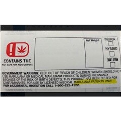 THC/RX / warning/ LABELS