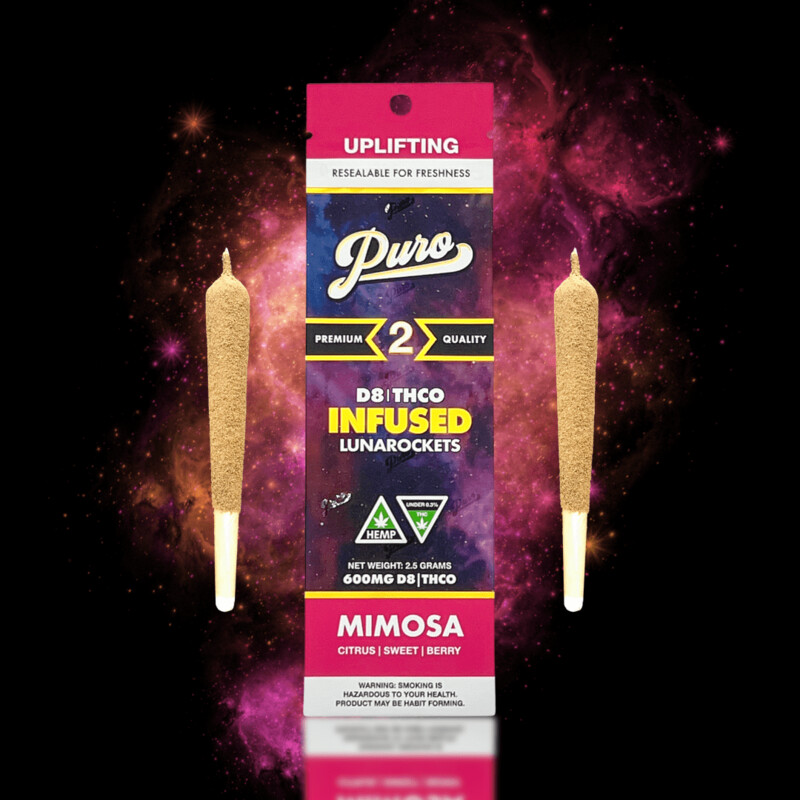 Puro Delta 8/THCO Infused Lunarockets - Mimosa