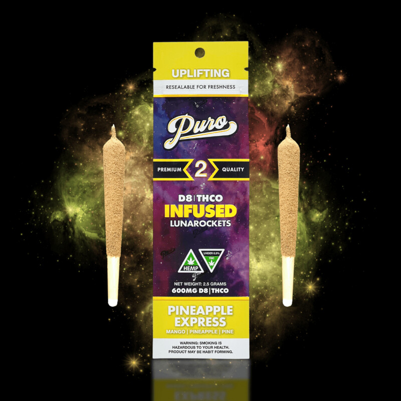 Puro Delta 8/THCO Infused Lunarockets - Pineapple Express