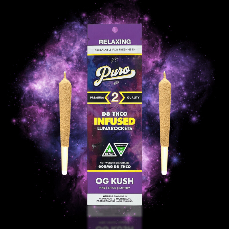 Puro Delta 8/THCO Infused Lunarockets - OG Kush