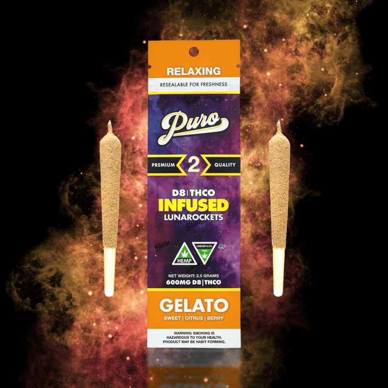 Puro Delta 8/THCO Infused Lunarockets - Gelato