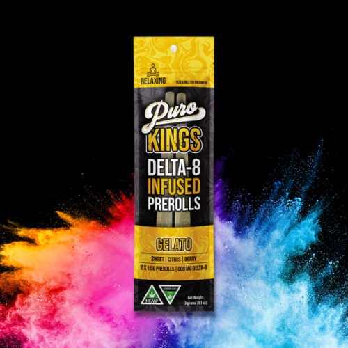 Puro Kings Delta 8 Infused Pre Rolls - Gelato