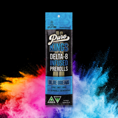 Puro Kings Delta 8 Infused Pre Rolls - Blue Dream