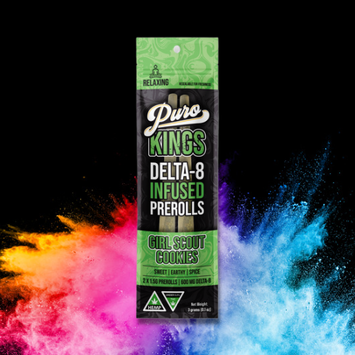 Puro Kings Delta 8 Infused Pre Rolls - Girl Scout Cookies