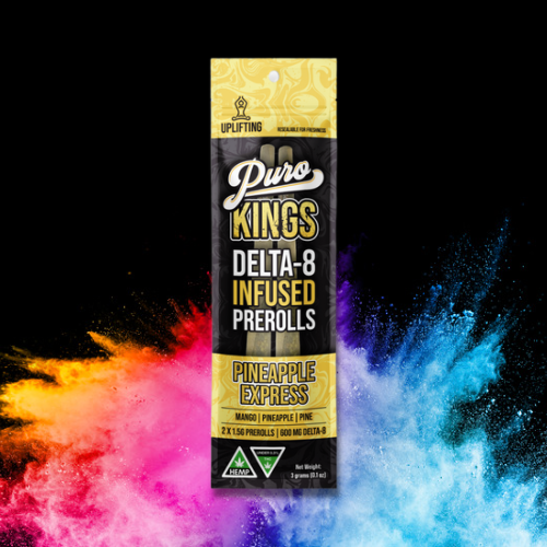 Puro Kings Delta 8 Infused Pre Rolls - Pineapple Express