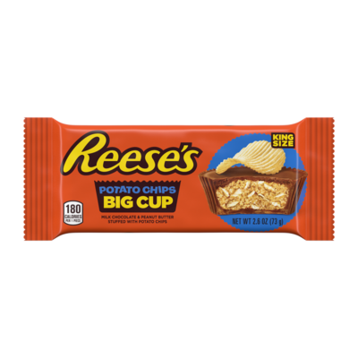 REESE'S Big Cup with Potato Chips King Size Peanut Butter Cups, 2.6 oz