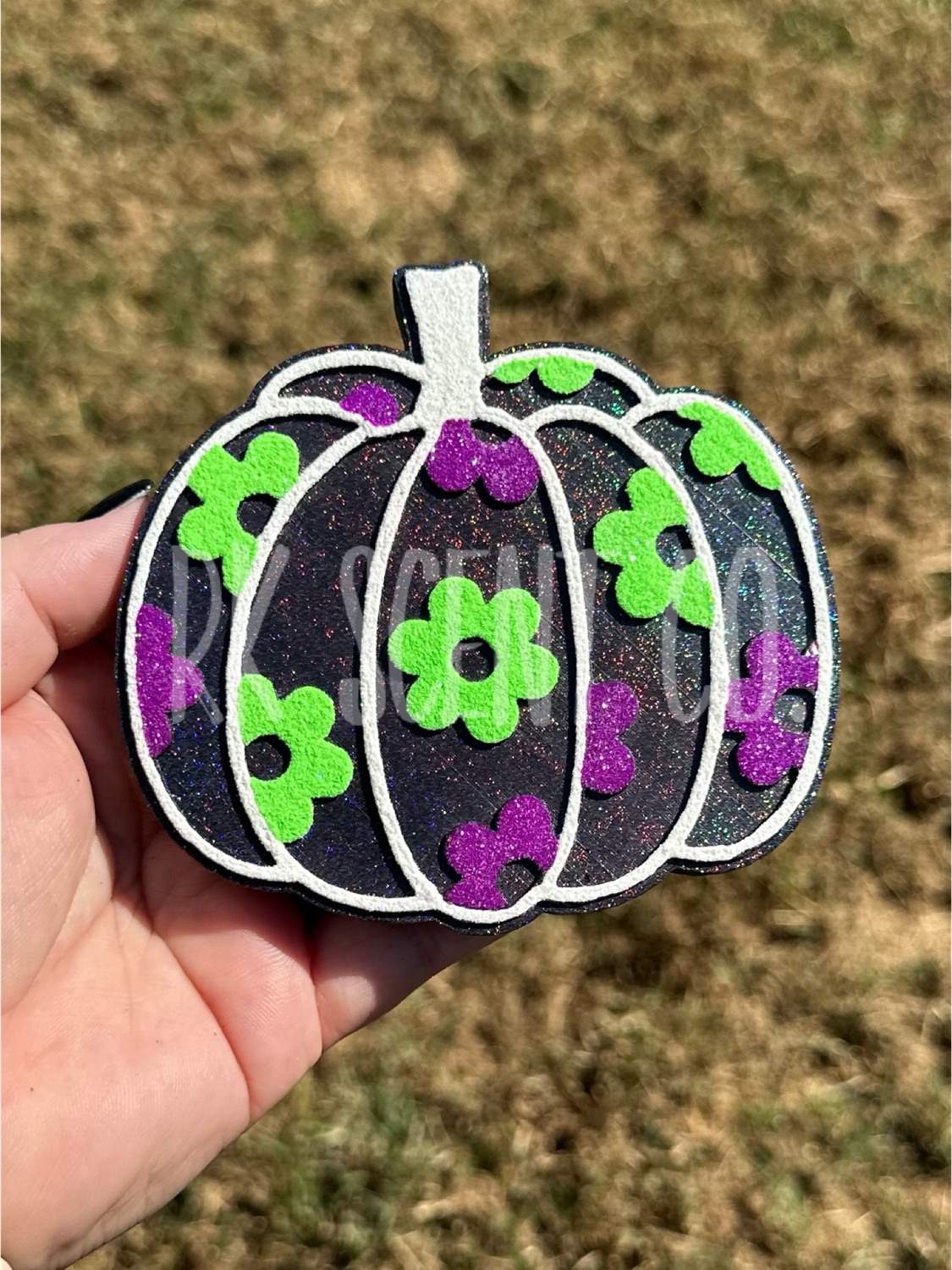 Black Floral Pumpkin