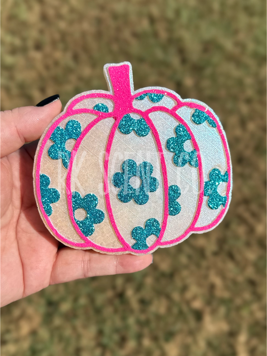 White Floral Pumpkin