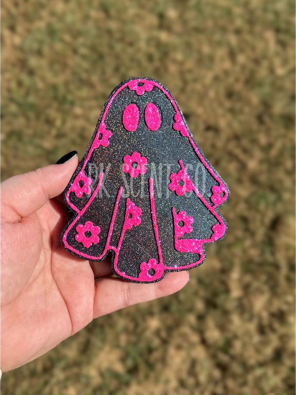 Black Holographic Floral Ghost