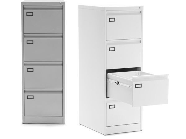 ARCHIVADOR 4 CAJONES METÁLICO 458x620x1325. BLANCO