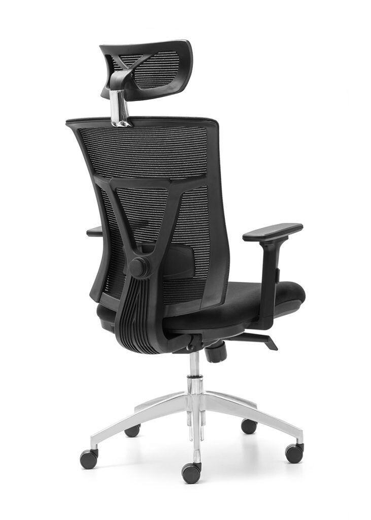 SILLA ANKARA ERGONÓMICA NEGRA CON CABECERO