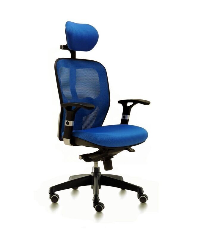 SILLA BOSTON CON CABECERO ERGONÓMICA AZUL