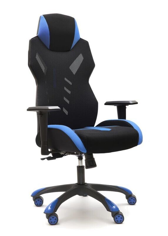 SILLA GAMING GALAXY AZUL-NEGRA. BRAZOS REGULABLES EN ALTURA.
