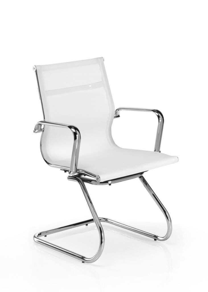 SILLON BERLIN PATIN RESPALDO BAJO BLANCO
