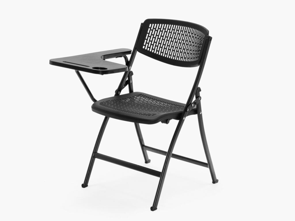 SILLA SEUL PLEGABLE, ASIENTO Y RESPALDO EN PVC NEGRO