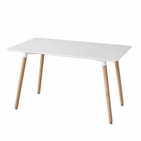 MESA DE 4 PATASTAPA BLANCA 120x80 PATAS EN MADERA