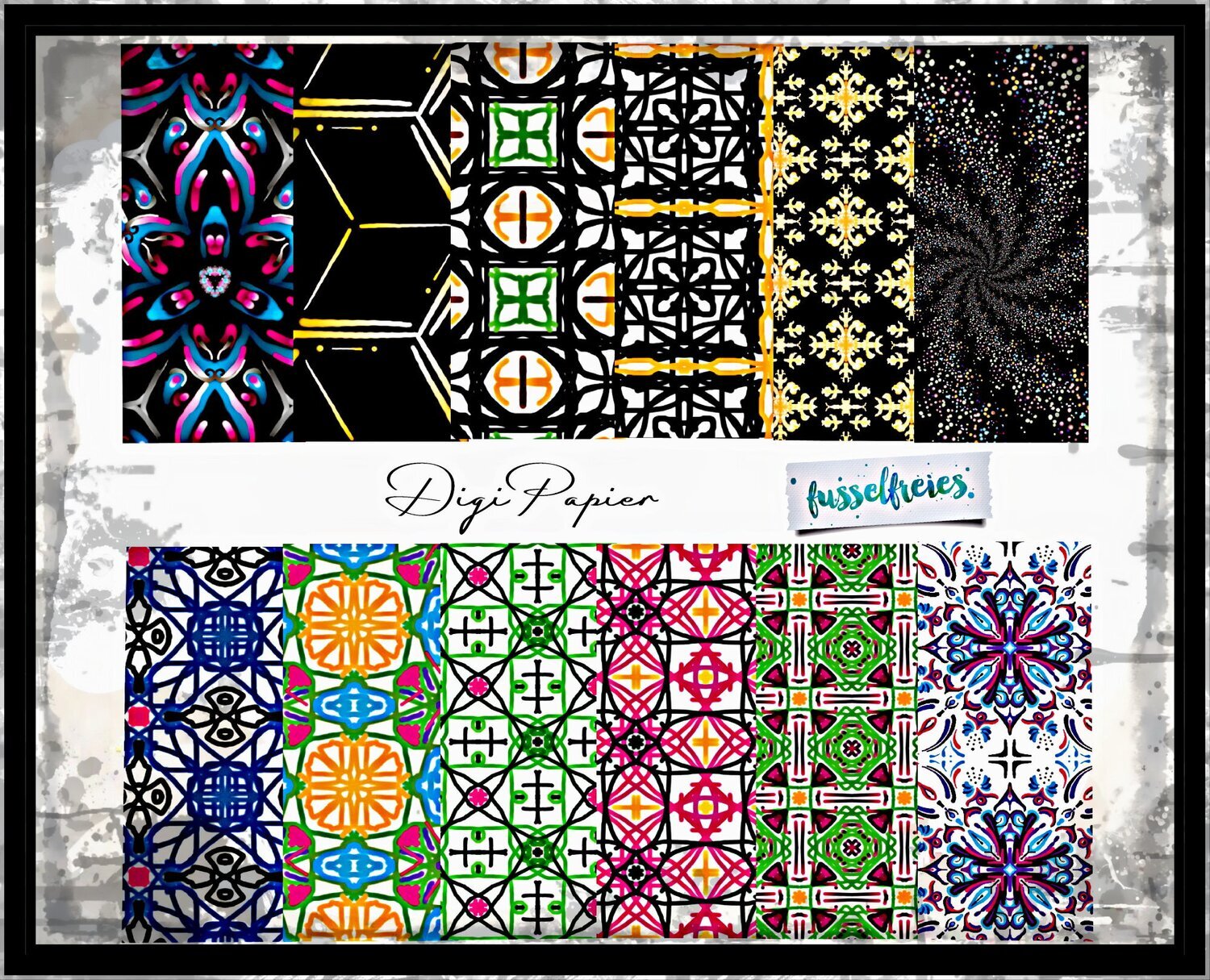 Digipapier Vol1 &quot; Carl Vito &quot; von Fusselfreies 12 Designs als Geschenkpapier, für&#39;s verpacken, gestalten, basteln, Grußkarten und mehr