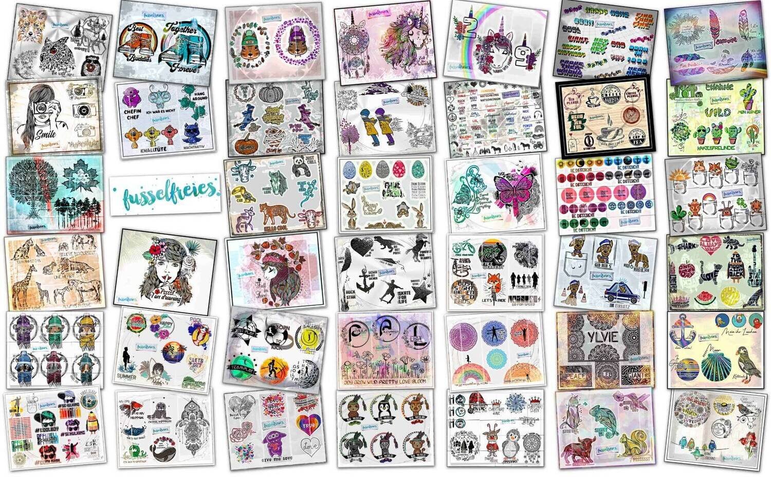 5er DIY Design Megapack Fusselfreies - Wähle 5 Serien/Sets/Dateien zum vergünstigten Preis