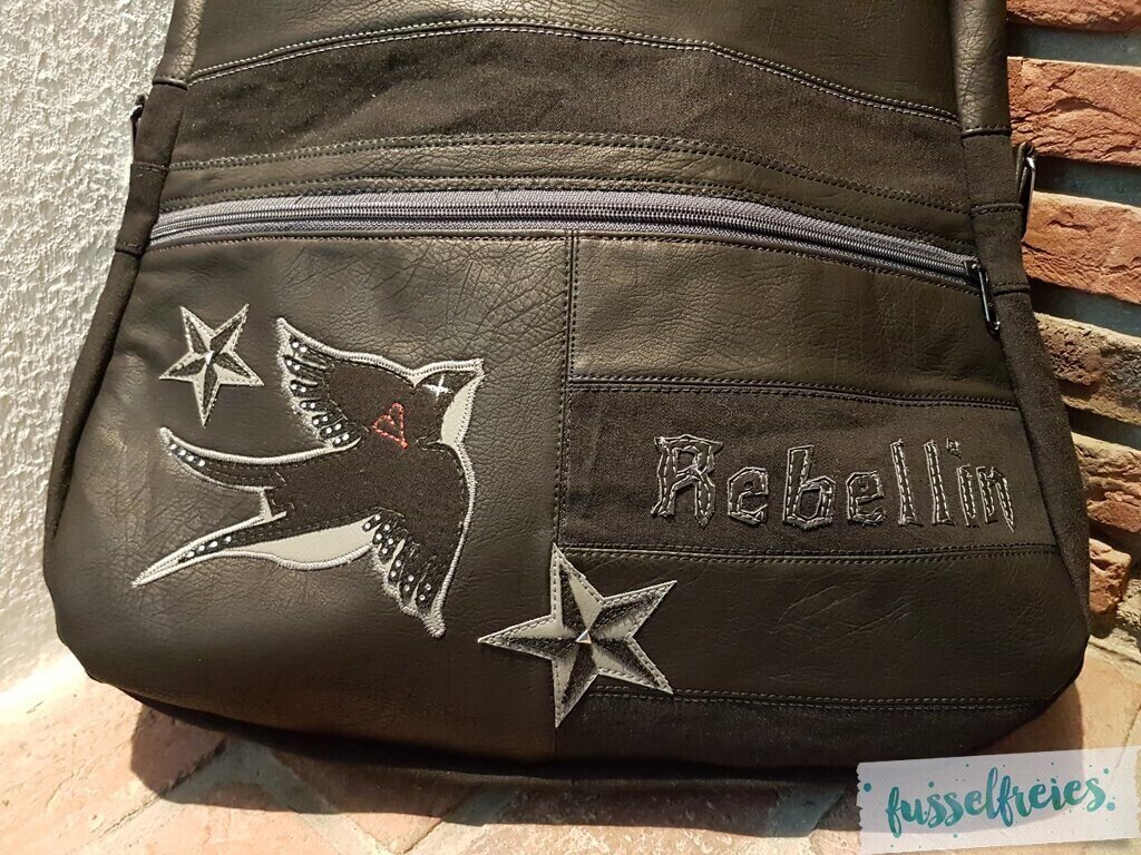 Applivorlage Rockabilly &amp; Rockabella Fusselfreies Rock&#39;n Roll Nähen Applikation Applizieren Musik Oldtimer Anker Herz Skull Totenkopf