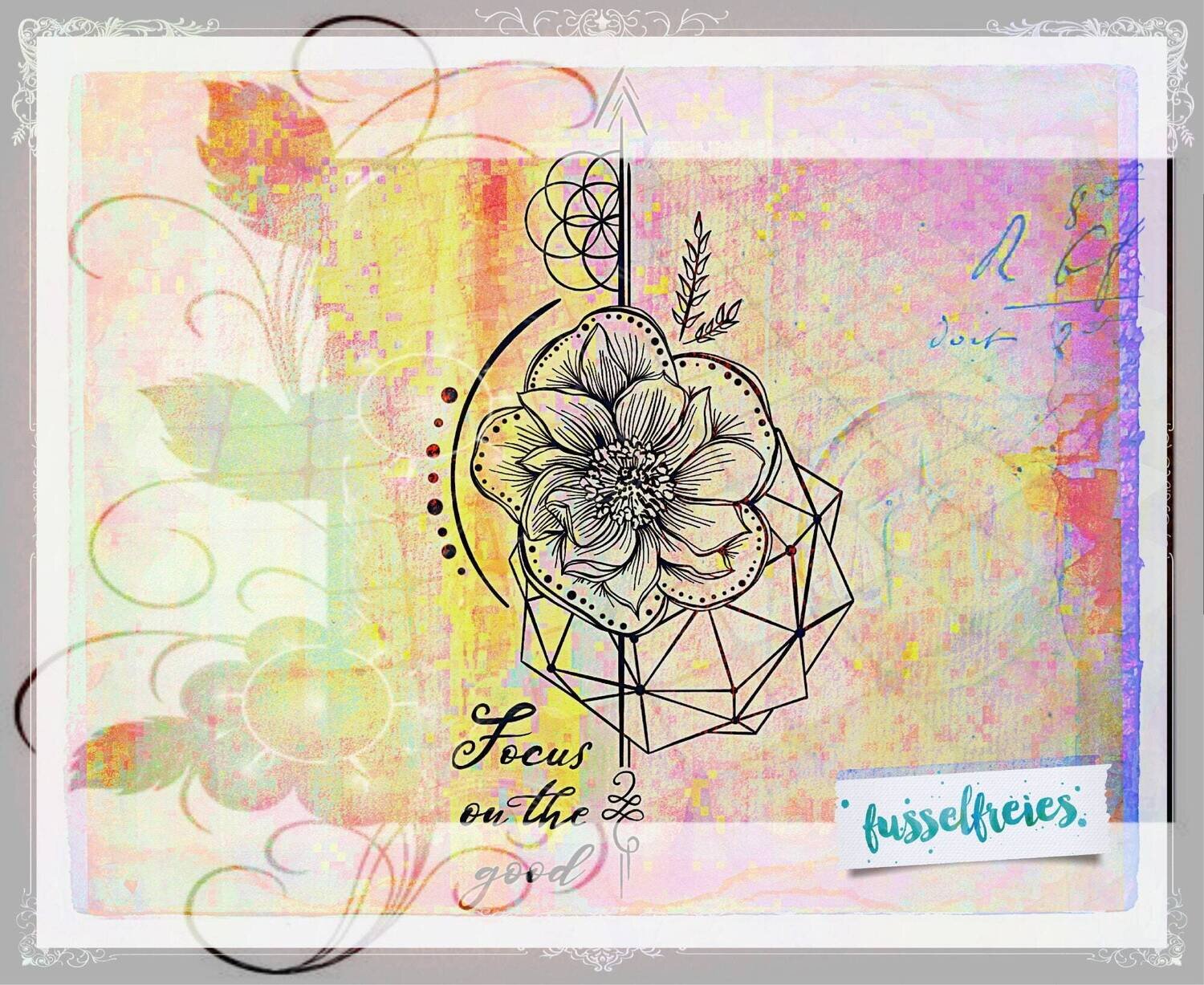 Blüten Design 2020 - Blume Geometrie Plotterdatei DXF SVG von Fusselfreies