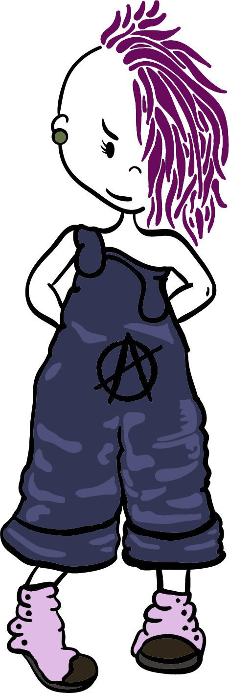 Design Punk Girl Plotterdatei DXF SVG Fusselfreies