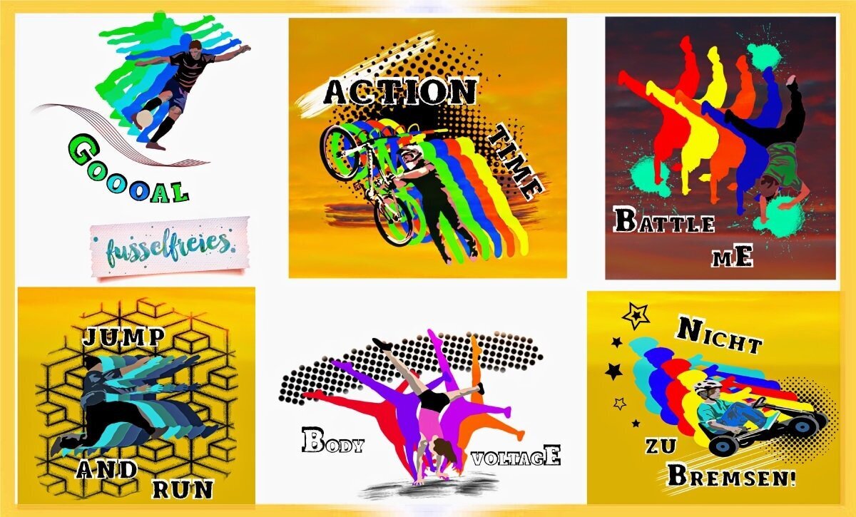 Sport Shadows - Design Serie Plotterdatei DXF SVG Fusselfreies Bike Biker Motorsport Motorrad Jump Run Gokart Turnen Turner Breakdance SVG DXF