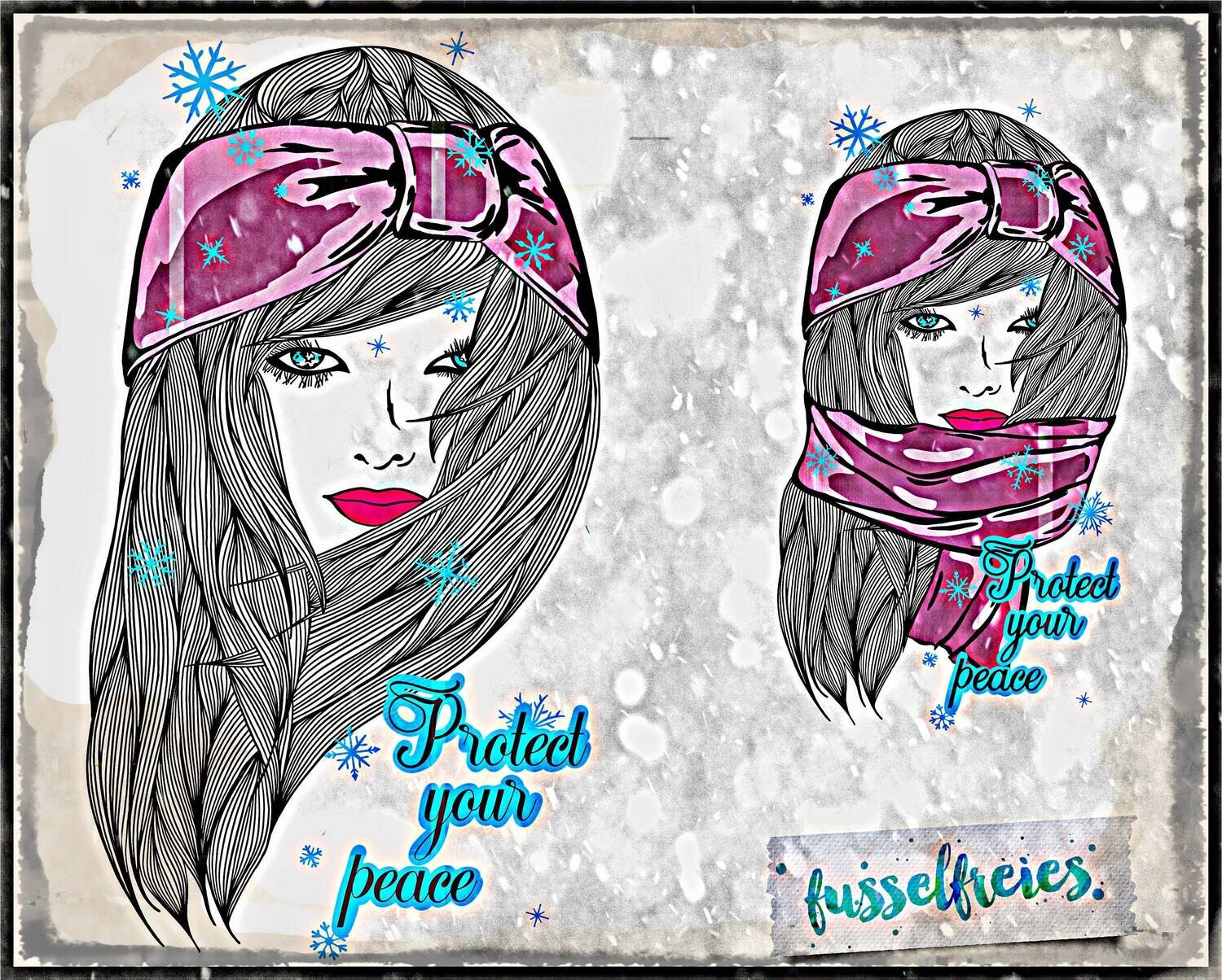 Mandala Girl im Winter Plotterdatei DXF SVG PNG von Fusselfreies (Adventskalender 2020)