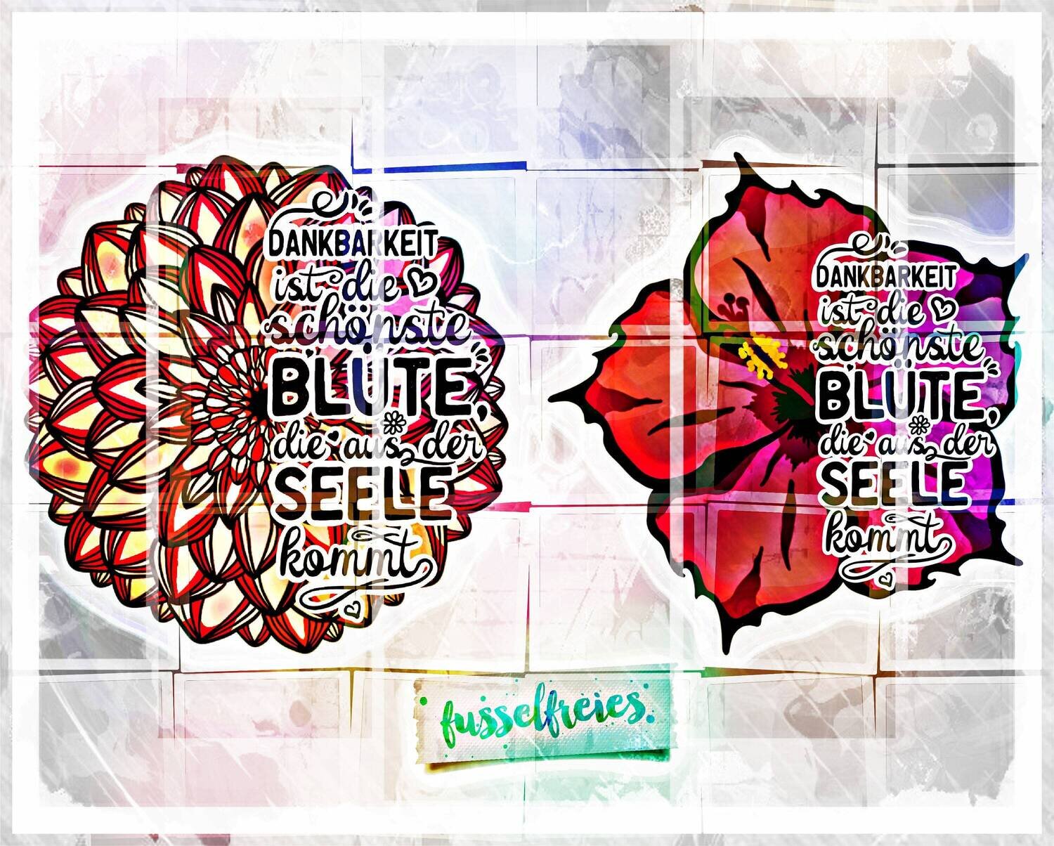 Blüten Designs Vol2 - Plotterdatei DXF SVG Hibiskus , Dahlie von Fusselfreies (aus Adventskalender 2021)