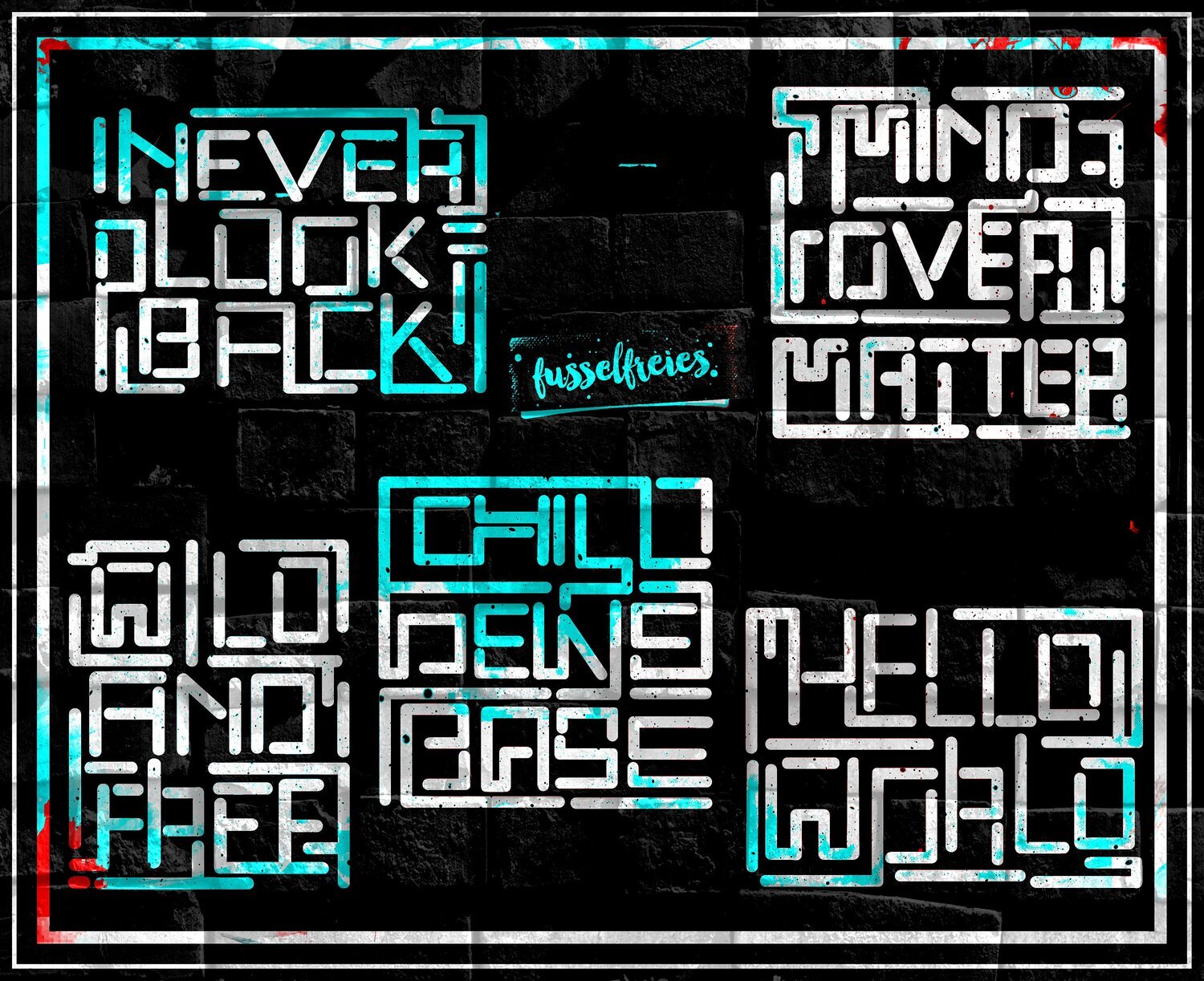 Phrase Blocks Vol1 Plotterdatei DXF SVG von Fusselfreies (aus Adventskalender 2021)
