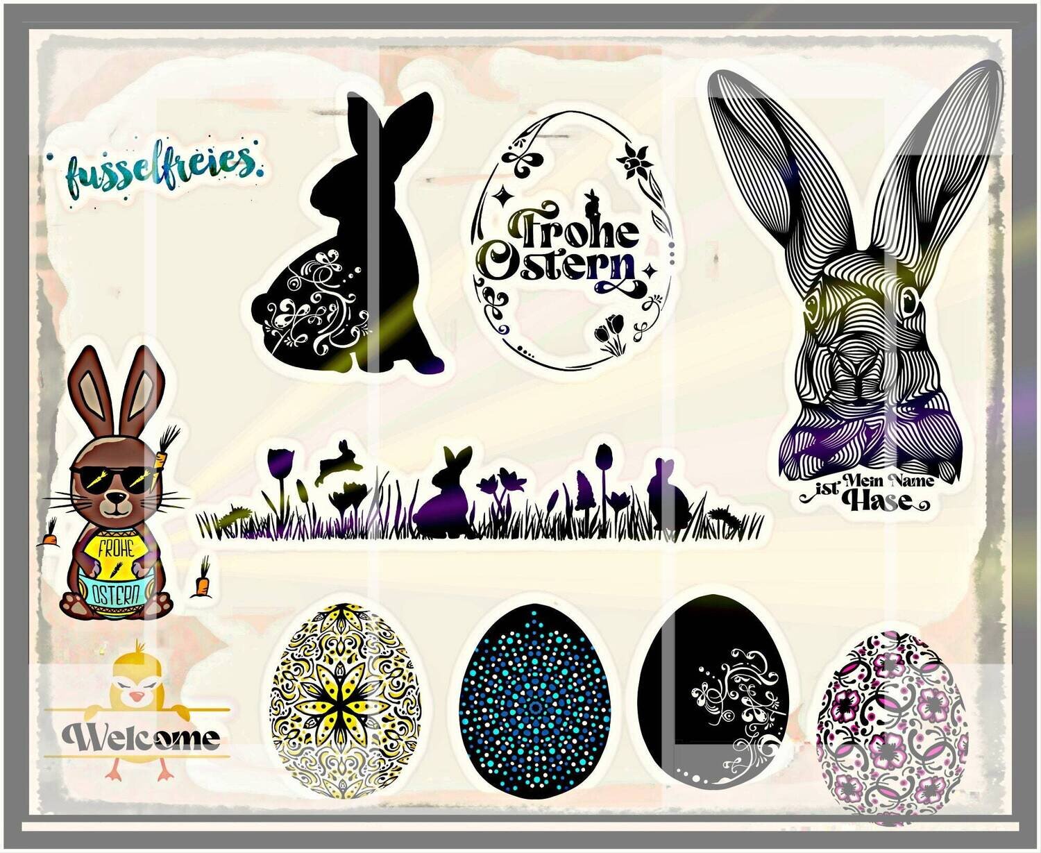 Oster Designs 2022 Design Ostern, Ostereier, Osterhase, Küken, Wiese