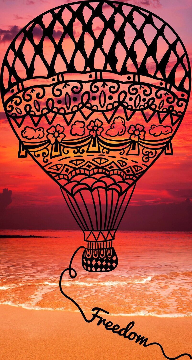 Heißluftballon Plotterdatei Plottervorlage DXF SVG Ballon Fusselfreies