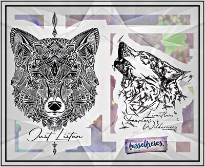 Die Wölfe 3.0 - Das Boho Meisterstück vom Wolf Plotterdatei Plottervorlage DXF SVG von Fusselfreies