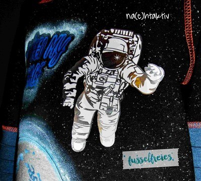 ASTRONAUT &amp; MOND Plotterdatei DXF SVG Mond Weltall Weltraum Fusselfreies