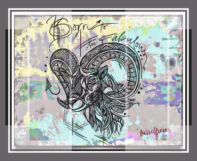 Boho Mufflon - Schaf, Widder Plotterdatei Plottervorlage DXF SVG.von Fusselfreies