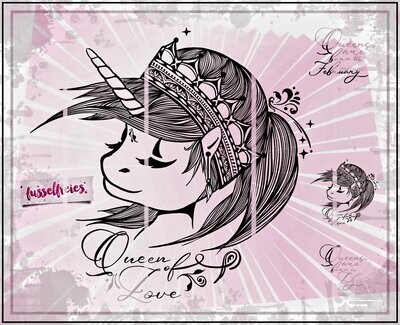 Boho Einhorn Queen + Pferd Plotterdatei DXF SVG von Fusselfreies