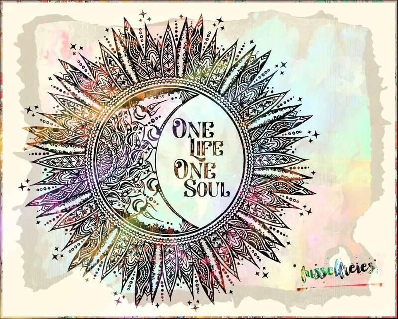 Boho Sonne &amp; Mond - One life one soul - Plotterdatei DXF SVG (Adventskalender 2020)