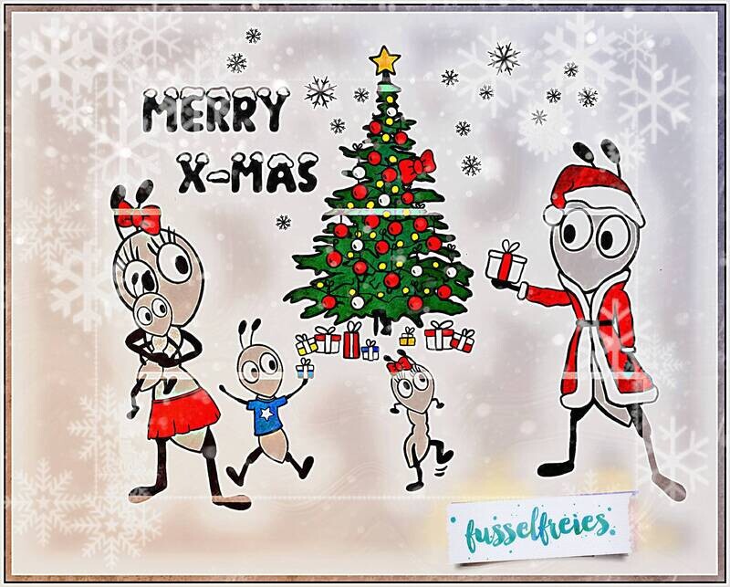 Anton &amp; Antonia - Weihnachts-Edition - Ameisen Plotterdatei DXF SVG - von Fusselfreies (Adventskalender 2020)