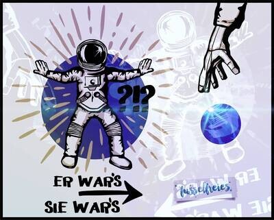 Astronaut Vol2 Plotterdatei DXF SVG - Weltall, Kosmos, Universum, Galaxie (aus dem Adventskalender 2019) von  Fusselfreies